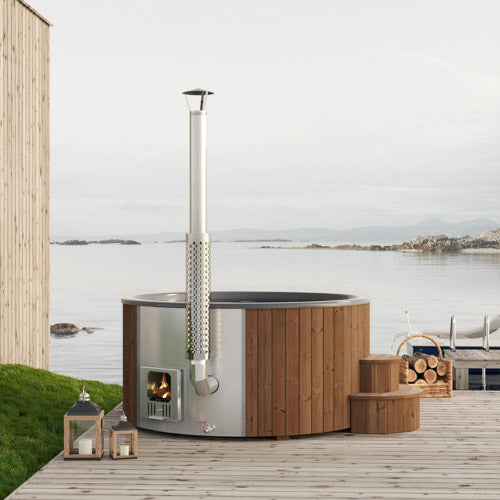 SaunaLife Model S6N Soak-Series Home Wood-Burning Hot Tub