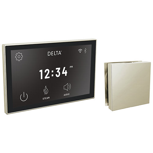 Delta Digital Interface and Contemporary Square Steam Head 5CH-550L | Empire Saunas
