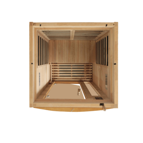 Interior view of the Golden Designs Dynamic Ultra Low EMF sauna