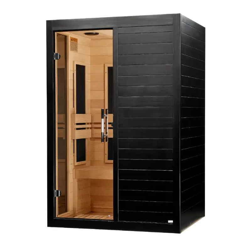 Dynamic Lucca DYN-6215-06 Elite 2-Person Ultra Low EMF FAR Infrared Sauna – Black