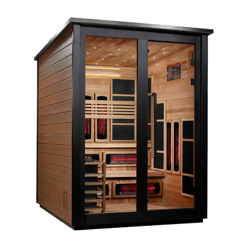 Golden Designs Kaskinen GDI-8526-03 6-Person Outdoor Hybrid Full Spectrum Infrared & Traditional Sauna