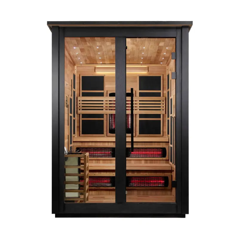 Golden Designs Kaskinen GDI-8526-04 6-Person Outdoor Hybrid Full Spectrum Infrared & Traditional Sauna