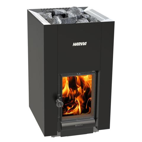 Harvia Greenflame 15.7Kw Wood Stove WKLI22GM | Empire Saunas