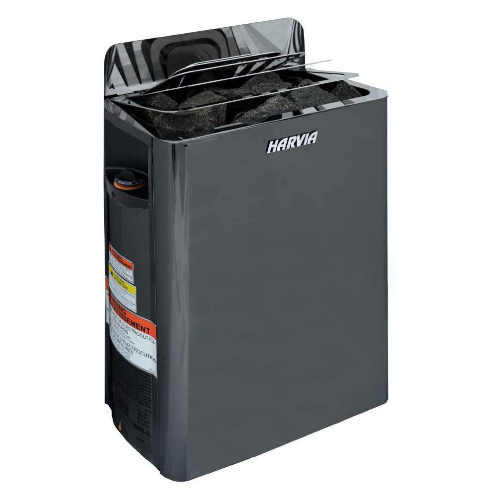 Harvia Wall Series 8Kw Black Electric HSW8U1B | Empire Saunas