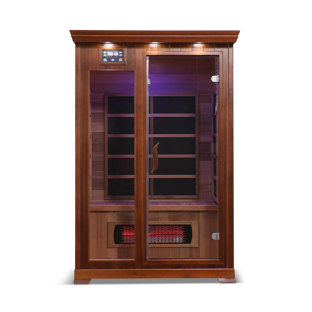Healthsmart 2 Person Full Spectrum Infrared Sauna Hemlock Front View