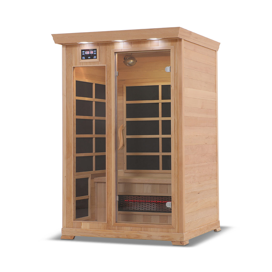 Healthsmart 2 Person Full Spectrum Infrared Sauna Cedar Left View