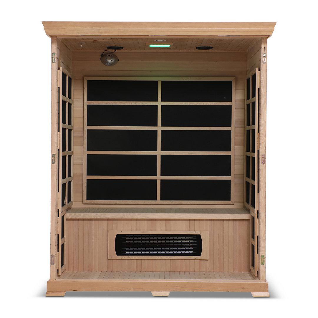 Healthsmart 3 Person Full Spectrum Infrared Sauna Open View