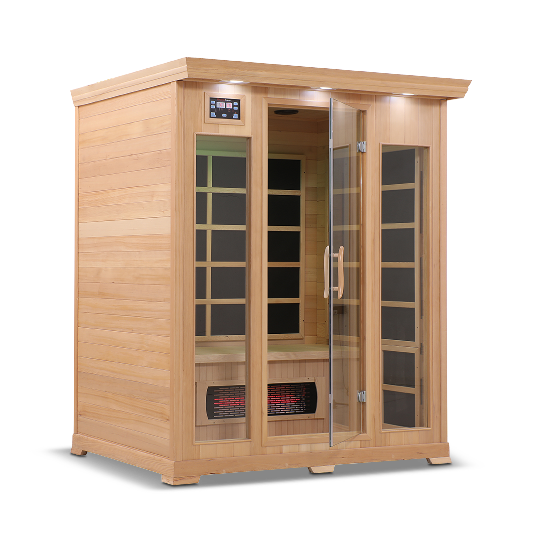 Healthsmart 3 Person Full Spectrum Infrared Sauna Open Door Right View