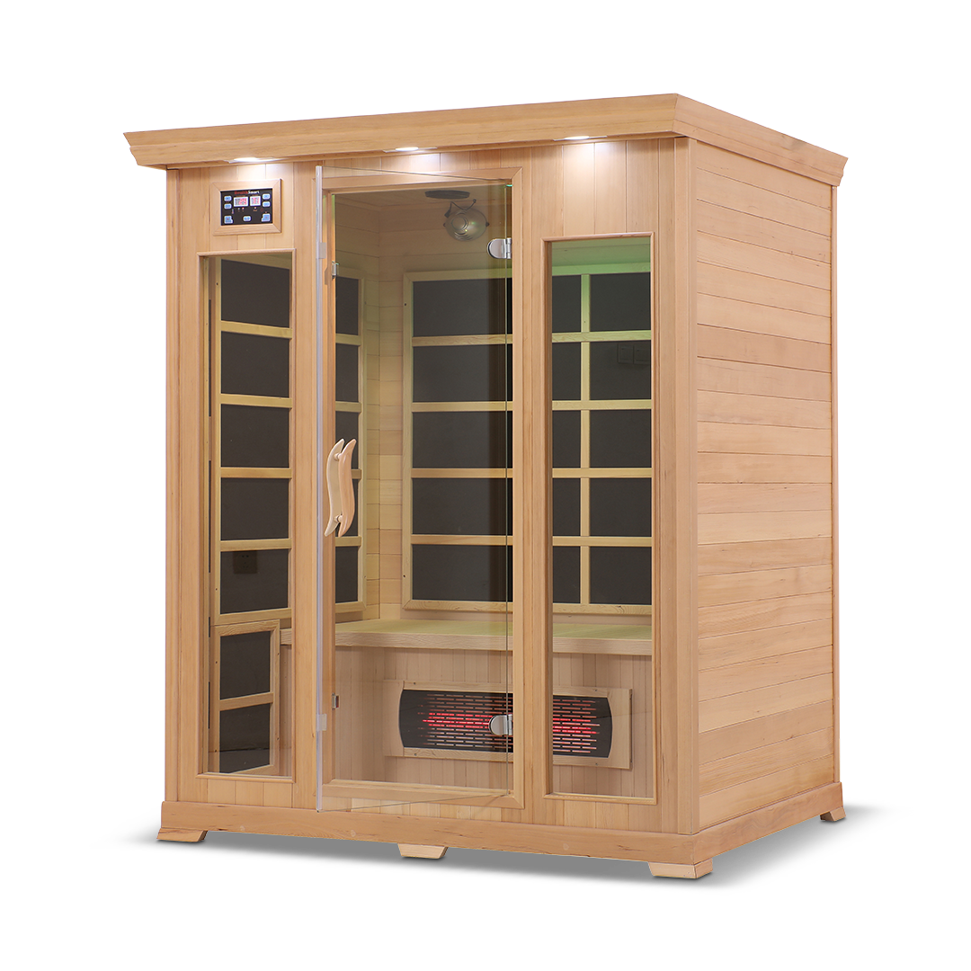 Healthsmart 3 Person Full Spectrum Infrared Sauna Open Door Left Side View