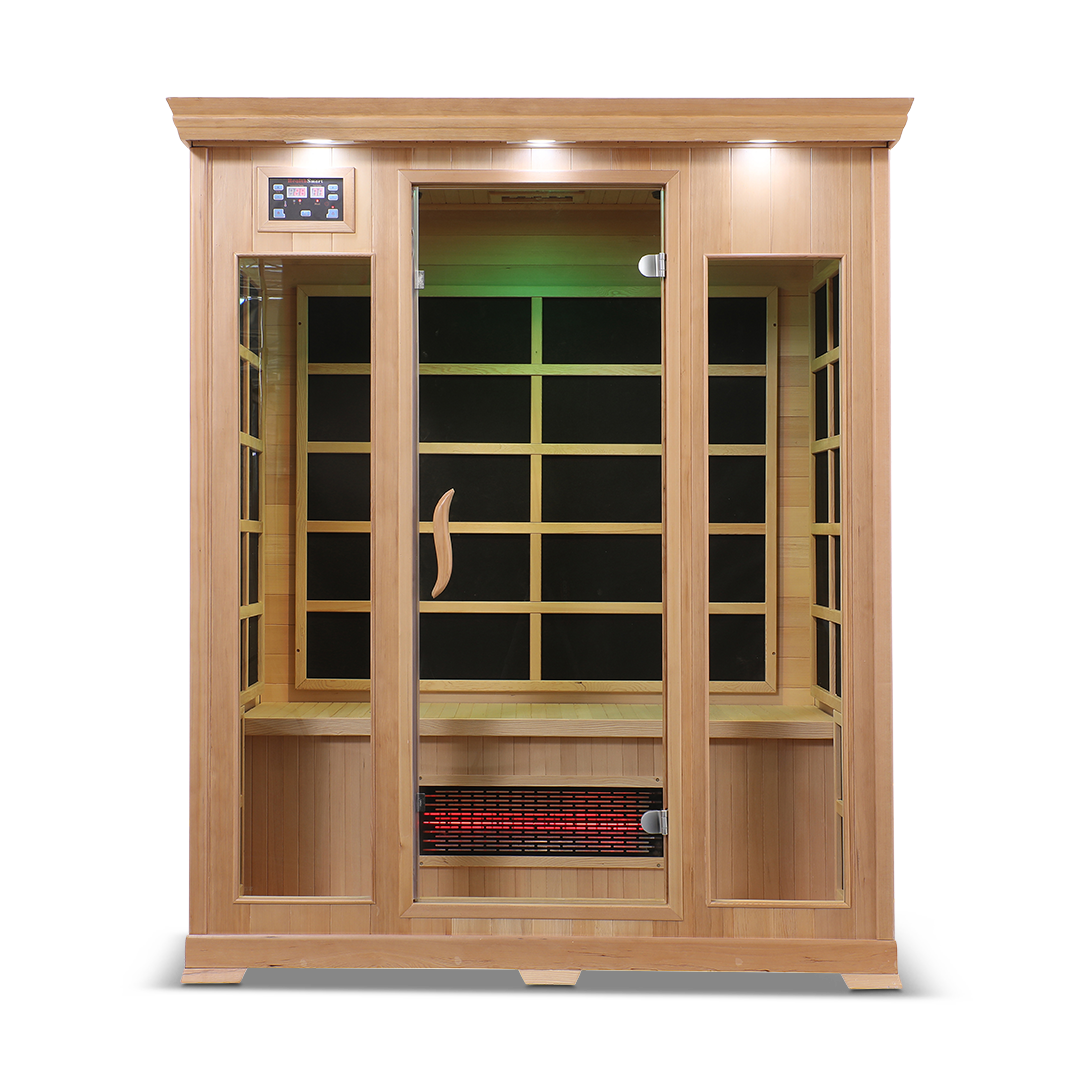 Healthsmart 3 Person Full Spectrum Infrared Sauna Front Close View