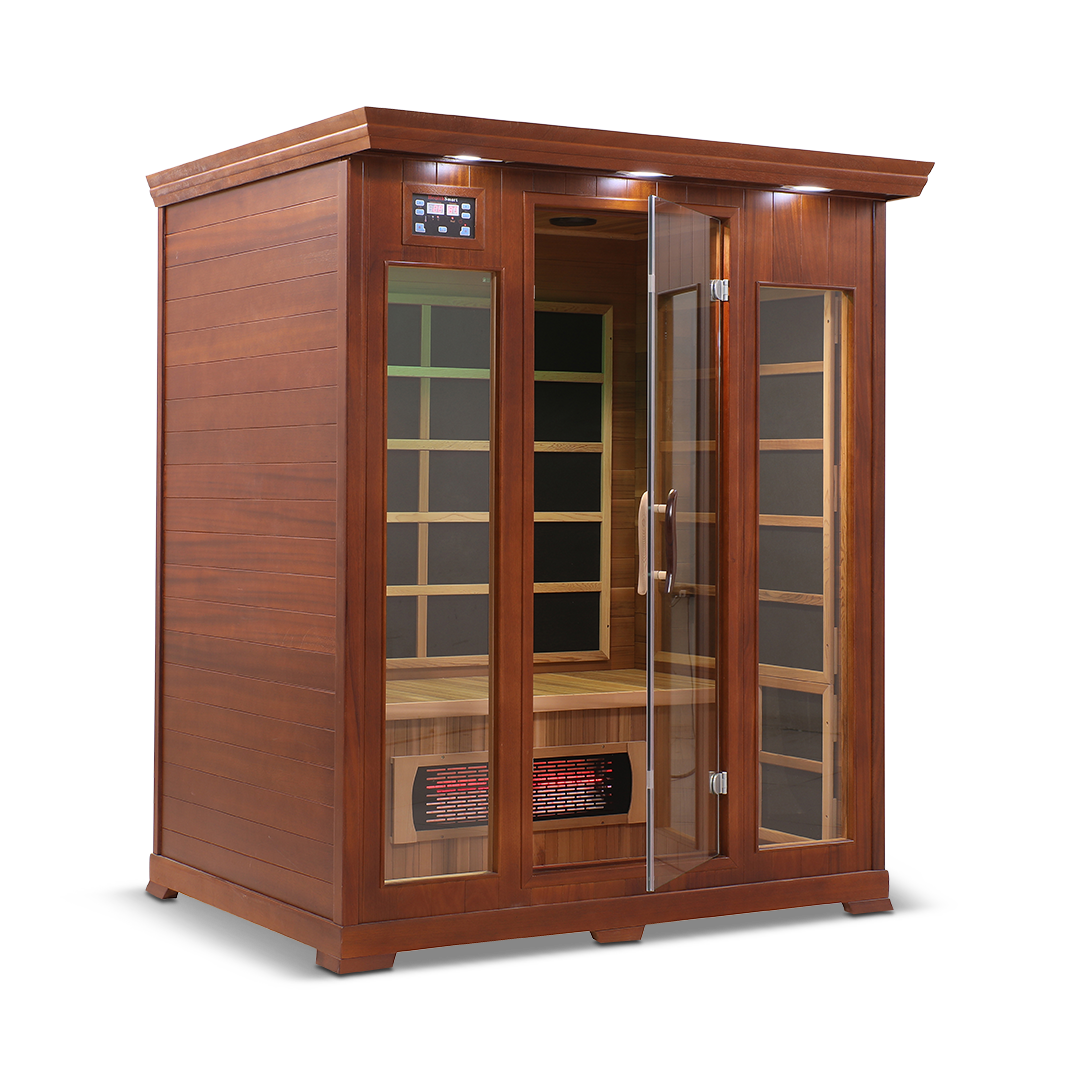Healthsmart 3 Person Full Spectrum Infrared Sauna Hemlock Open Door Right View