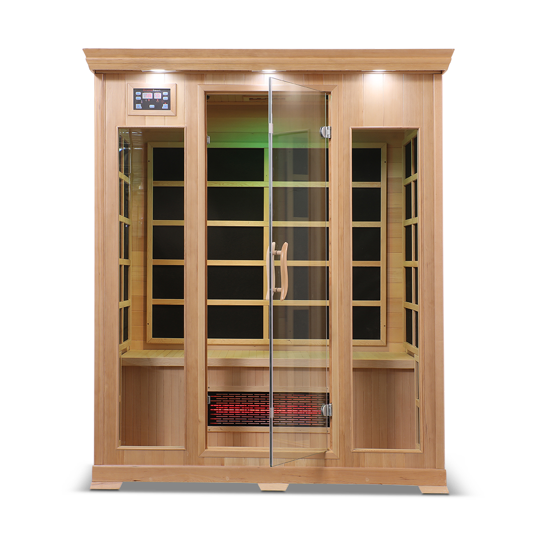 Healthsmart 3 Person Full Spectrum Infrared Sauna Open Door Front View