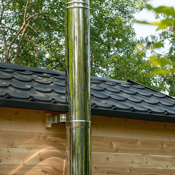 View of the flue pipe in the Georgian Cabin Sauna with Changing Room**