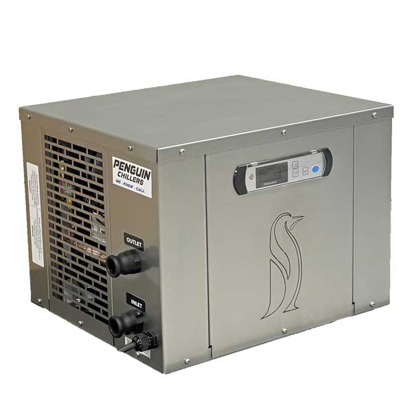Slightly front side view of the Penguin Cold Therapy Chiller with Filter Kit.