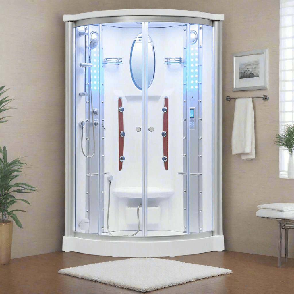 Luxury Bath Supply Mesa 1 Person Corner Steam Shower WS-801 | Empire Saunas