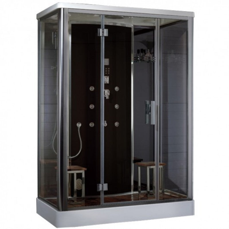 Luxury Bath Supply Platinum 2 Person Walk-In Steam Shower DZ956 | Empire Saunas