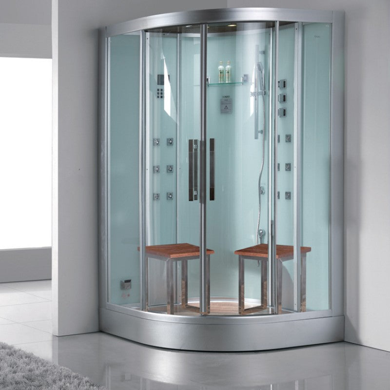 Luxury Bath Supply Platinum Walk-In Steam Shower Corner DZ962 | Empire Saunas