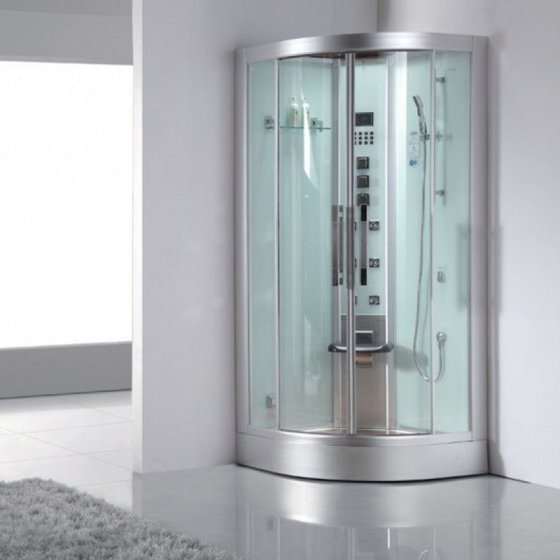 Luxury Bath Supply Platinum Walk-In Steam Shower Corner DZ963 | Empire Saunas