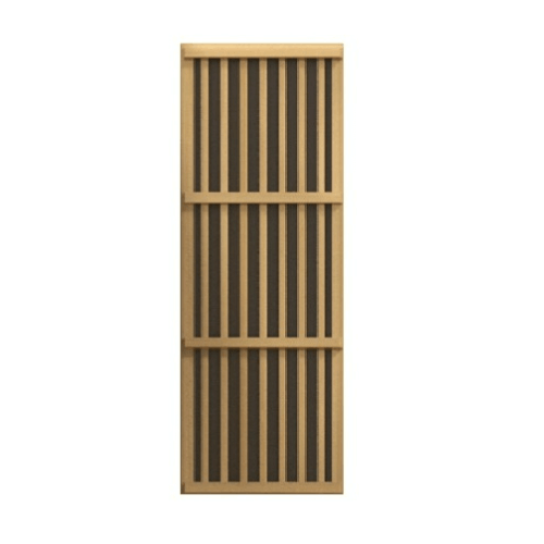 Wooden window panel of the Golden Designs Maxxus Alpine Dual Tech Low EMF Sauna