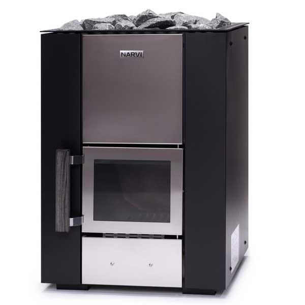 Front view of the NARKAAM Kamos 20 featuring a sleek black and silver finish.