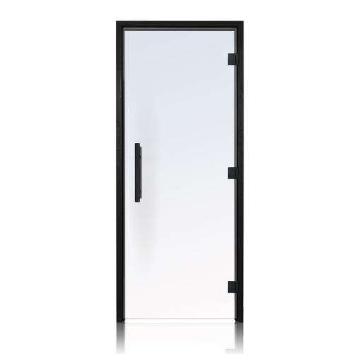 Prosaunas Clear Black ADA 36x80 Prehung Glass Sauna Door Right Hinged