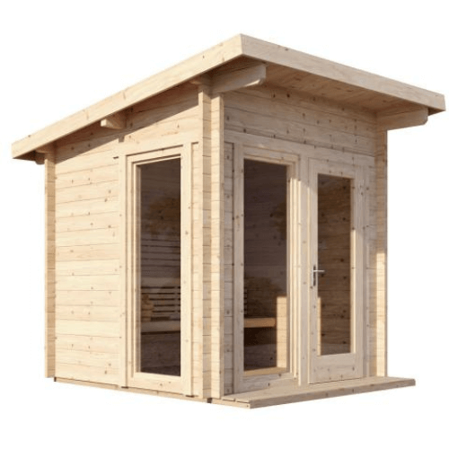 Saunalife Model G4 Garden Outdoor Home Sauna Kit Left Side View