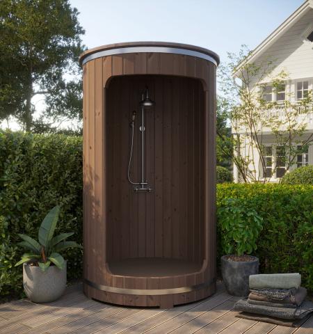 SaunaLife Rain-Series Outdoor Barrel Shower SL-MODELR3 | Empire Saunas