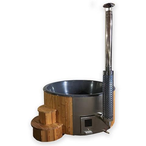 SaunaLife Soak-Series 6-Person Natural Wood Fired Hot Tub SL-MODELS4N | Empire Saunas