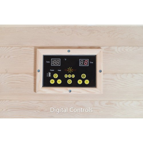 Sunray 2 Person Indoor Infrared Cedar HL200K Sierra | Empire Saunas