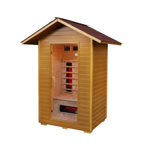 Sunray Burlington 2-Person Outdoor Infrared Cabin | Empire Saunas
