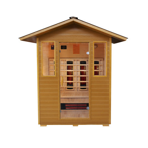 Sunray Grandby 3-Person Outdoor Infrared Cabin | Empire Saunas