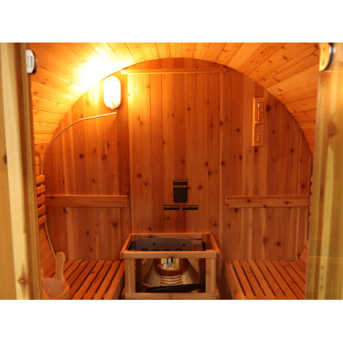Sunray Oasis 2-4 Person Traditional Outdoor Barrel | Empire Saunas