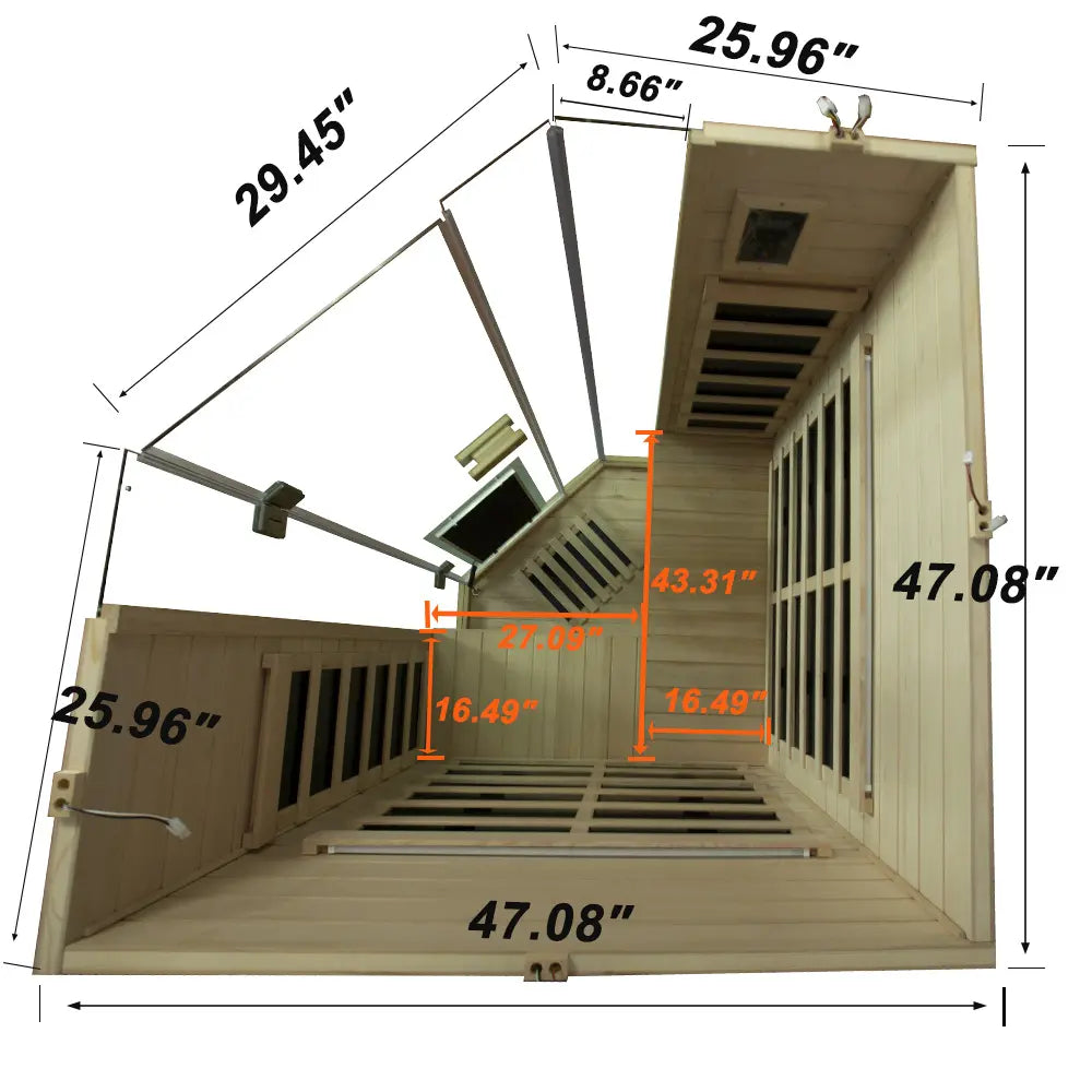 Wizzisaunas 2-3 Person Full Spectrum Low EMF Infrared | Empire Saunas