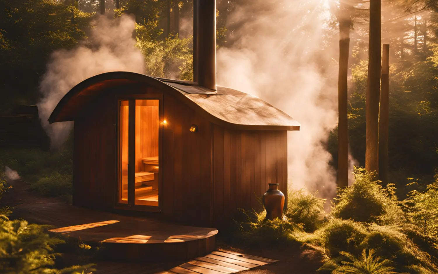 Wood Burning Sauna Lifestyle Banner
