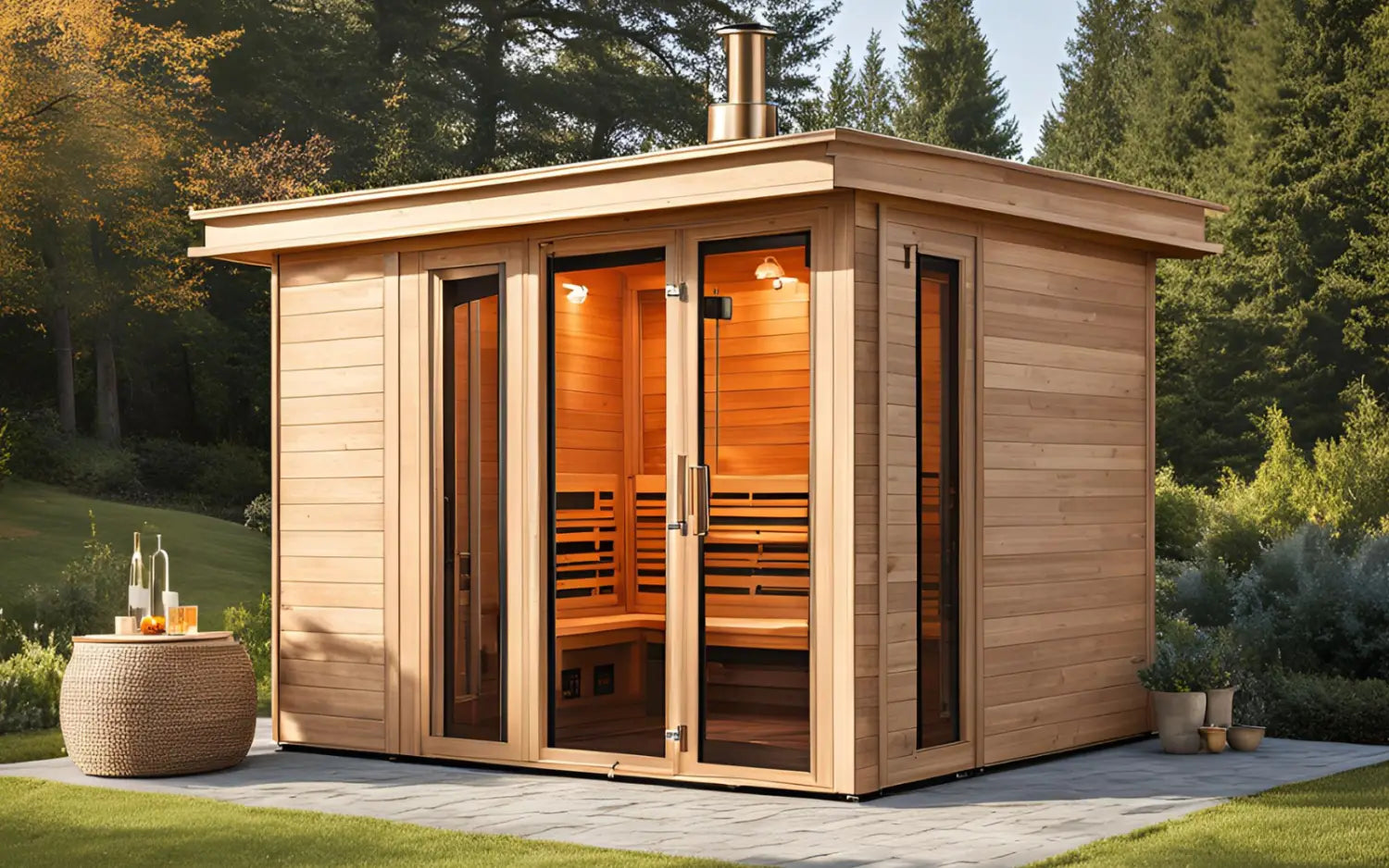 Wood Burning Sauna Outdoor Lifestyle Banner