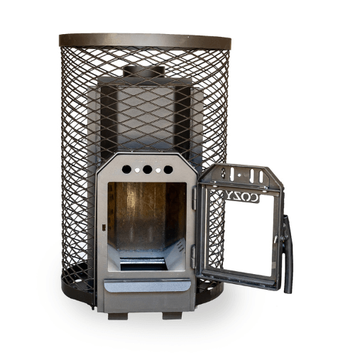 Cozy Heat O12 Wood Burning Sauna Stove Open Front View