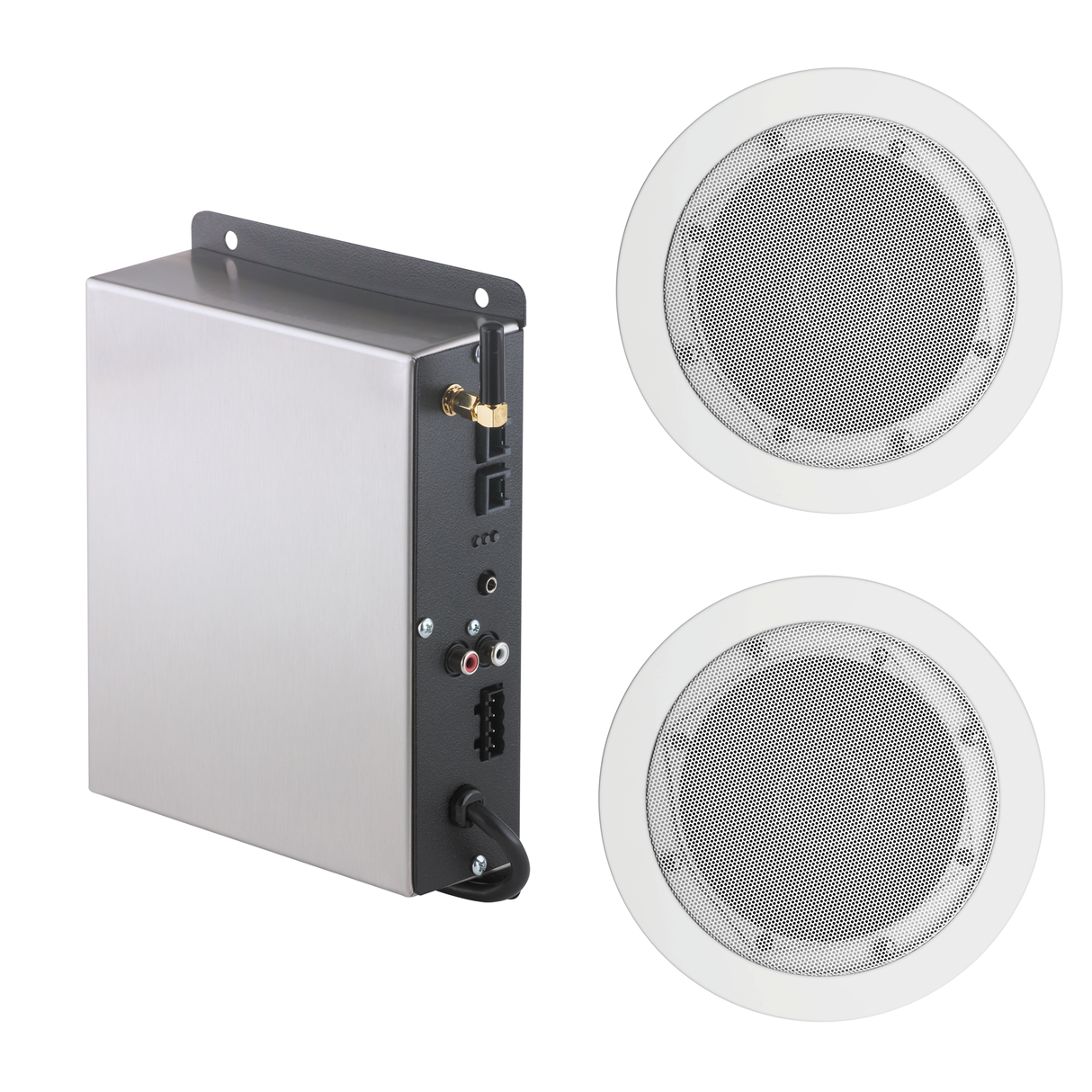 Delta 2 Bluetooth White Speakers Audio System 5SP-MU-3 | Empire Saunas