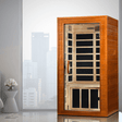 Lifestyle view of the Golden Designs Dynamic Avila Low EMF Infrared Sauna