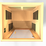 Top angle inside view of the Golden Designs Dynamic Avila Elite Ultra Low EMF sauna