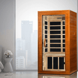 Lifestyle view of the Golden Designs Dynamic Avila Elite Ultra Low EMF sauna