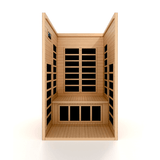 Inside open view of the Gracia 1-2 Person Low EMF FAR Infrared Sauna