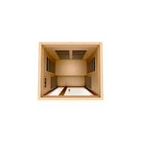 Top centered angle view of the Gracia 1-2 Person Low EMF FAR Infrared Sauna