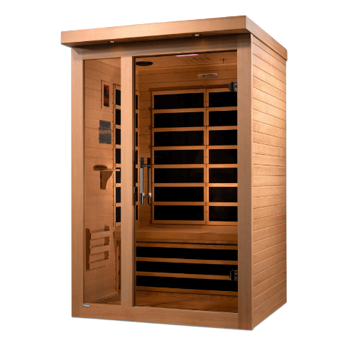 Right side view of the Golden Designs Dynamic Llumeneres Ultra Low EMF sauna