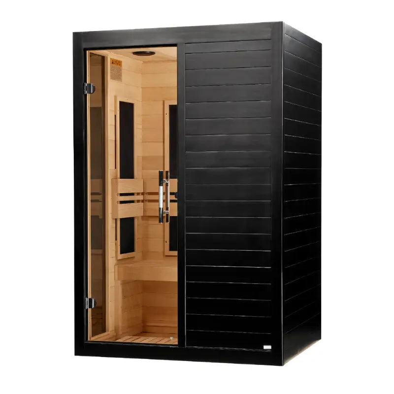 Dynamic Lucca DYN-6215-06 2 Person Low EMF FAR Infrared Sauna – Black