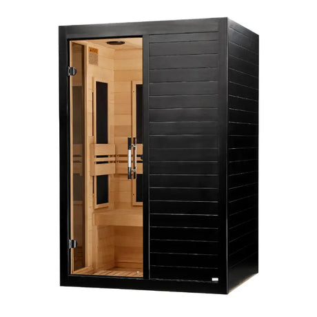 Dynamic Lucca DYN-6215-06 2 Person Low EMF FAR Infrared Sauna – Black