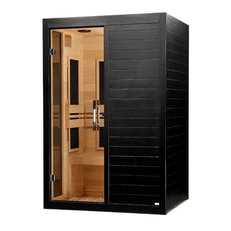Dynamic Lucca DYN-6215-06 Elite 2-Person Ultra Low EMF FAR Infrared Sauna – Black