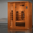 A lifestyle view of the Golden Designs Dynamic Lugano Full Spectrum sauna