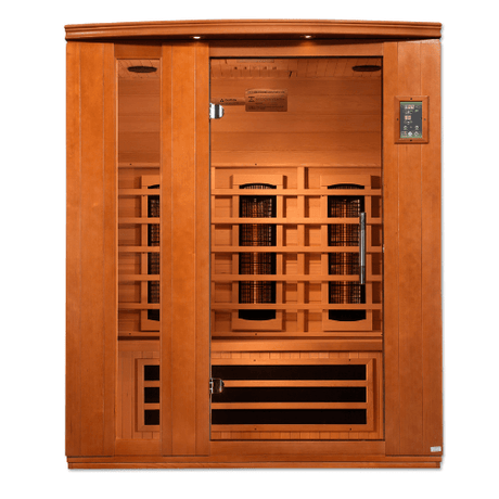 Front view of the Golden Designs Dynamic Lugano Full Spectrum sauna