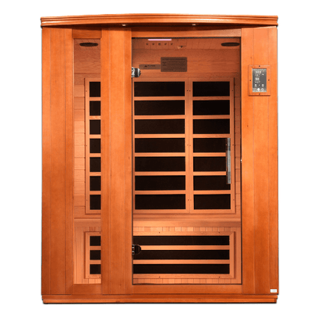 Front view of the Golden Designs Dynamic Lugano Low EMF Infrared Sauna