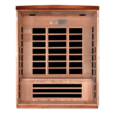 Interior view of the Golden Designs Dynamic Lugano Ultra Low EMF sauna
